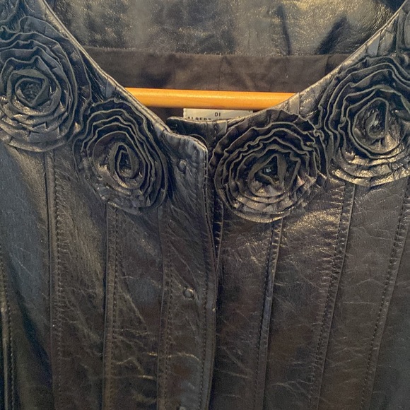 Philosophy di Alberta Ferretti, black leather jacket, size xs - Picture 3 of 13